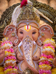 Beautifully decorated Statue of Lord Ganesha