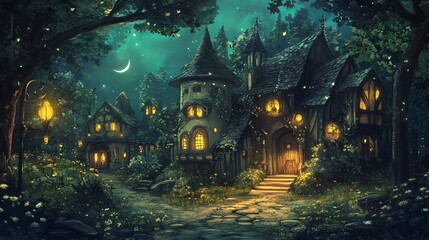 A fantasy game scenario background