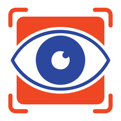 Eye scan vector icon. Retina check symbol