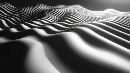 Abstract Wavy Texture in Monochrome