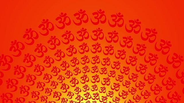 om hindu lord shiva sign animation