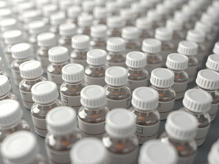 close up of a bottle,collection of medicine bottles or laboratory bottles for background