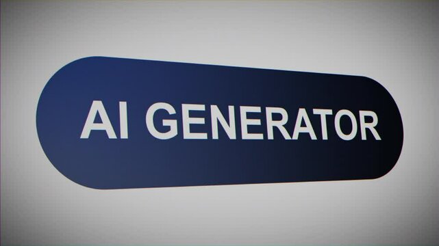 Ai generator button screen closeup