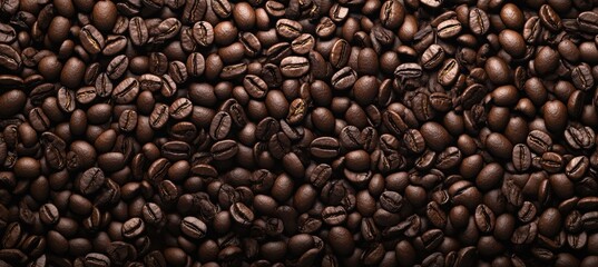 Close-up shot of roasted coffee beans.
