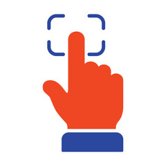 Fingerprint scanning icon. Biometrics concept