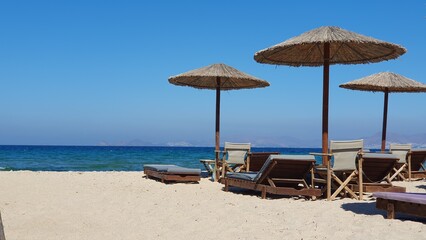 beach with umbrella
