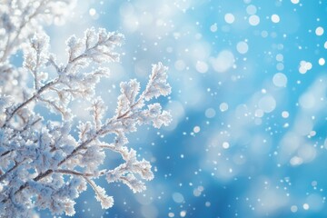 Naklejka premium Snowy winter season background 