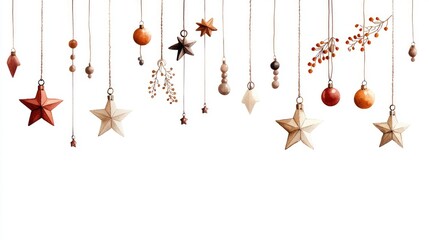 Boho Christmas Decor with Macrame Hanging Stars