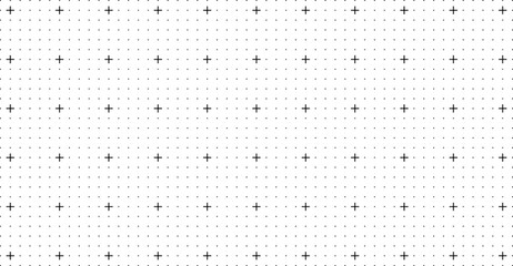 Squares with white cross markers over grid background, square background with empty space