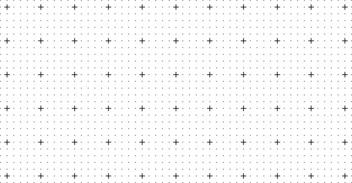 Squares with white cross markers over grid background, square background with empty space