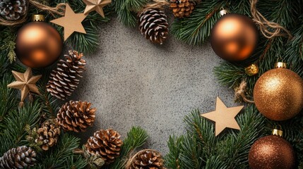 The Christmas Ornaments and Greenery