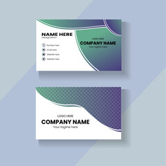 Creative business card template design. Photo editable business card design.