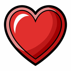 red heart with a heart