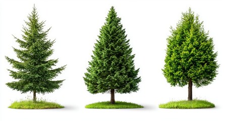 Obraz premium Pine Pinaceae pine Baltic Pine fir isolated on a transparent background Pinus sylvestris Scotch pine tall tree with a transparent background