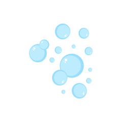Bubbles cartoon illustration isolated on white background.