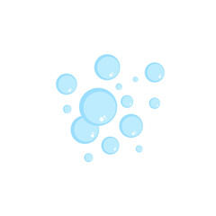 Bubbles cartoon illustration isolated on white background.