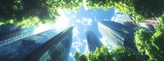 Skyscrapers and Nature Under the Sun