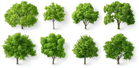 Several collection trees and bonsai green leaves. The Ratchaphruek tree is blooming bright yellow. ()