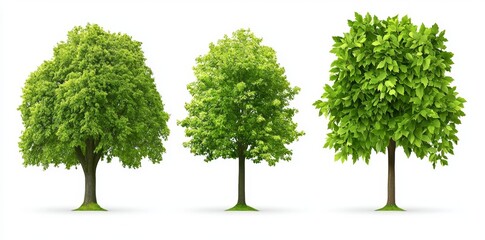 Tropical jungle trees shapes cut backgrounds 3d rendering