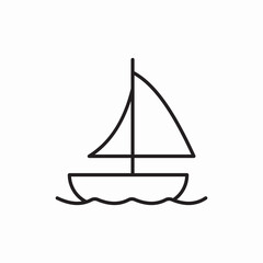 sail boat icon sign vector