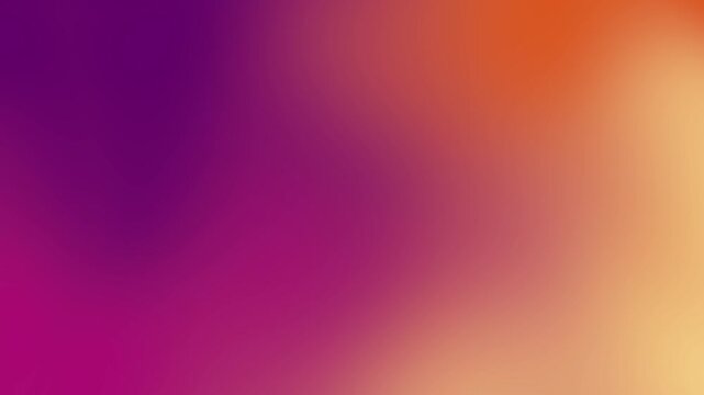 Purple , Orange and Yellow background gradient loop video. Vibrant seamless looped background