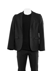 Male mannequin with stylish outfit isolated on white