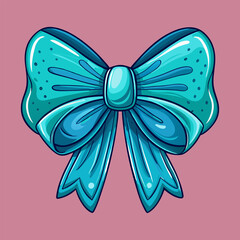 Fototapeta premium ocean blue velvet bow