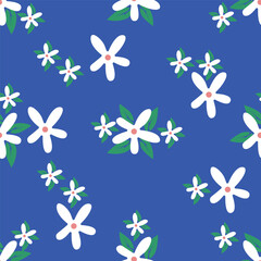 Exotic hand drawn flowers, seamless patterns with floral for fabric, textiles, clothing, wrapping paper, cover, banner, home decor, abstract backgrounds