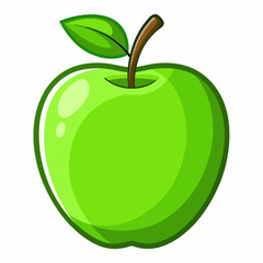 green apple isolated on white