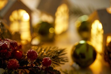 Beautifully Blurred Colorful Christmas Lights and Holiday Decorations for Festive Cheer