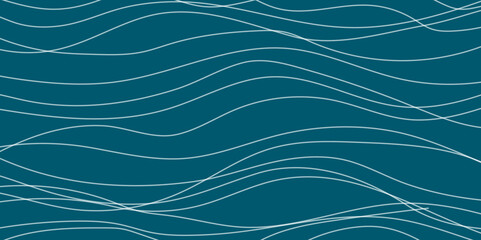 Abstract texture Background template of water, sea, aqua, ocean, river, or mountain. doodle Seamless wavy line curve linear wave free form repeat Pattern.