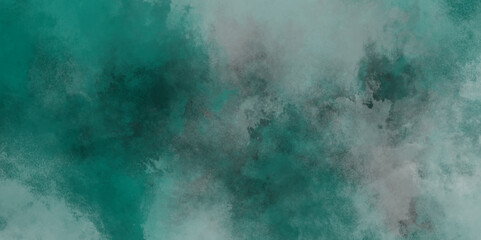 Abstract grunge blank and mint green or blank texture surface background,blue smoke on black background.grunge stained blue paper texture close up,Blue or mint green dusty old scratched grunge texture