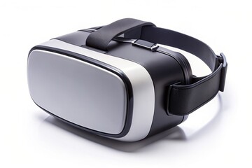 Modern virtual reality headset isolated on white background High Angle, isolated, innovative, augmented reality, technology, gaming, futuristic, visual reality, device, electronics