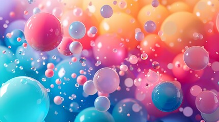 3D Colourful bubble gradient background, Generative AI illustrations.
