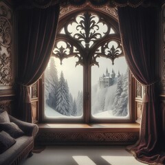 window with curtains