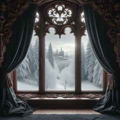 window with curtains