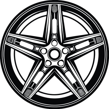 recommend clip art: Wheel Rim vector silhouette.