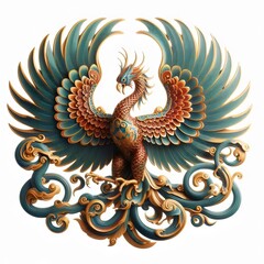 Fototapeta premium Phoenix, phenix bird on white background