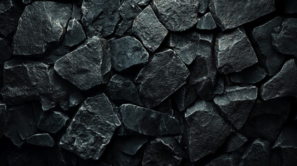 Fototapeta premium Dark Stone Wall Texture Rugged Rough Rustic Background