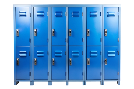 Stainless Steel Metal Locker in a raw for Students, Workers, Trainees in School, Gym Work Place, Red, Green, blue, Yellow and Orange Color
