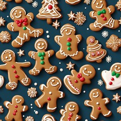 Naklejka premium christmas cookies