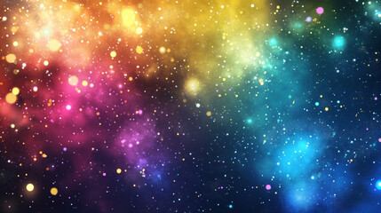Fototapeta premium Cosmic Nebula Background with Stars Glowing Lights and Vibrant Colors