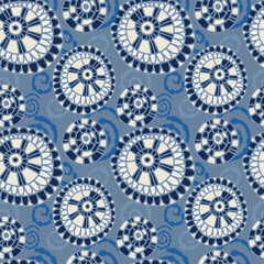 The pattern with circles is made in the form of cute spots and balls. A cheerful pattern for textiles.