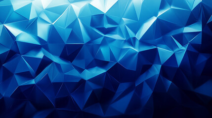 Abstract Blue Geometric Pattern Low Poly Background Texture