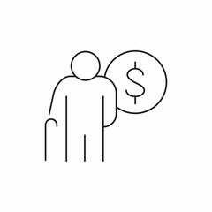 annual salary icon sign vector