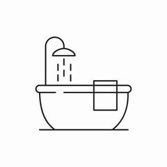 bath shower icon sign vector