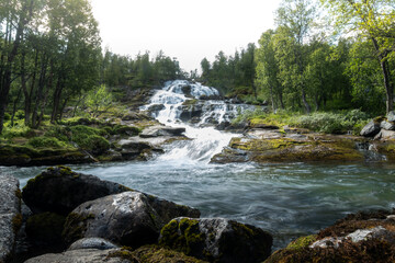 Beautiful Panorama road Aurlandsvegen, Norway