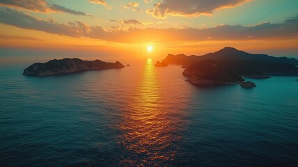 Fototapeta premium 朝焼けの海