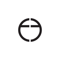 Obraz premium Round ff typography logo design