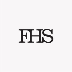 letter fhs logo design